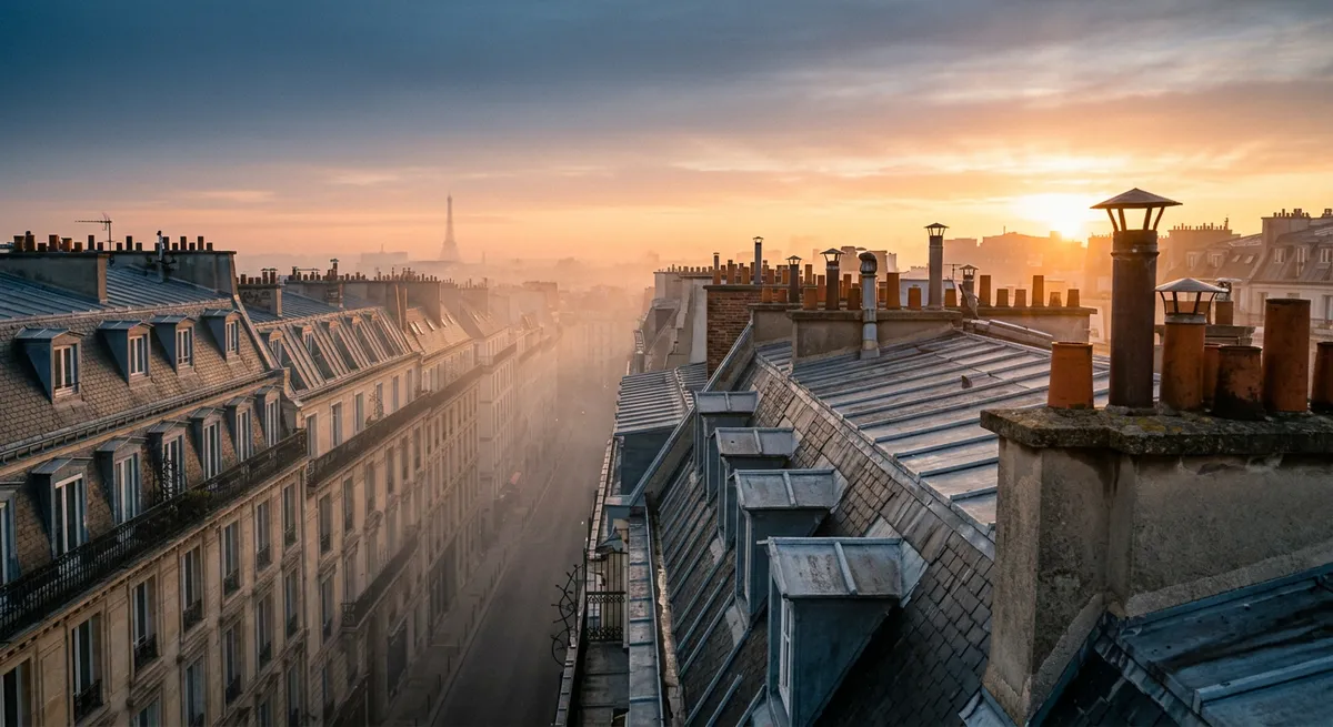 Toits parisiens patrimoniaux symbolisant un portefeuille SCI multi-biens